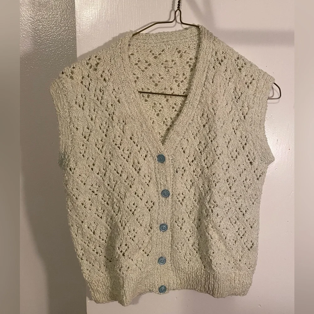 Vintage handmade Knit Sweater Vest - Picture 1 of 5